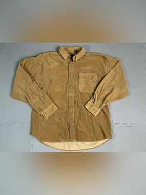 Vtg Back Packer Sportswear Corduroy Shirt Button Down Long Sleeve Mens XL Pocket